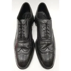 Johnston Murphy Aristocraft USA Black Shell Cordovan Wingtip Oxfords Mens 13 AAA Johnston Murphy Crown Aristocraft for sale | eBay main image 3